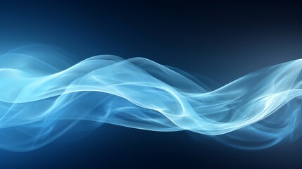 Wall Mural - abstract blue smoke wave pattern on dark background for creative designs