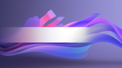Wall Mural - abstract purple and blue waves with modern dynamic design and empty space