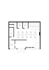 Wall Mural - Floor Plan. Apartment Blueprint with Construction Elements. House Project