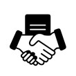 © CraftyAI Creations - 'Business Agreement Handshake Icon: Vector Illustration Depicting a Friendly Handshake, Suitable for Various Styles, Apps, and Websites.