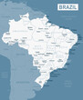 Brazil Map. Detailed Vector Illustration of Brazilian Map