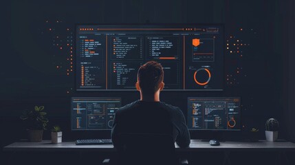 Wall Mural - the importance of system logs: monitoring operating systems performance