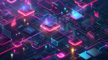 Wall Mural - the operating system ecosystem: interconnectivity and integration