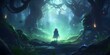 Discovering an Enchanted Grove: An Apprentice Druid's Mystical Quest. Concept Adventure, Nature, Fantasy, Magic, Exploration