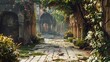 © ProArt Studios - streets of ancient Hindu castle, narrow, Ostara, early springtime