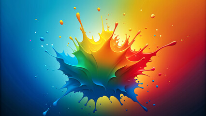 Wall Mural - colorful abstract art illustration background. splash colors art style, colorful, beautiful, simple and attractive. amazing imagination.