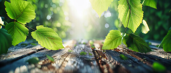 Wall Mural - Forest path to tranquility: A serene journey through green woods, where sunlight and shadow play on the path ahead, inviting exploration