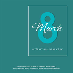 Sticker - Poster or banner with Women's day. 8 March. Special offer discount. Background for 8 march. Happy Women's day header or voucher template.