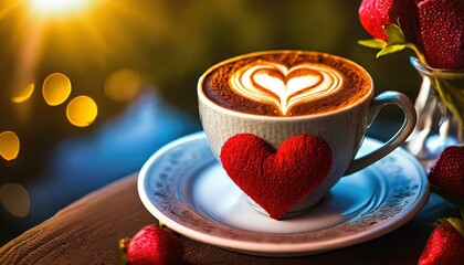 cup of coffee with heart