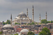 Cityscape of Istanbul with focus on the famous Suleymaniye Mosque