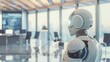 © Tida - Futuristic AI in Office - Advanced humanoid robot in a modern work environment