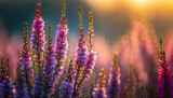 Fototapeta Kwiaty - Wrzosy, piękne fioletowe kwiaty