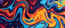 Twirl Pattern Groovy Hippie 70s Backgrounds Color Full