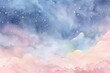 © Natali - 별이 빛나는 파스텔 수채화 하늘