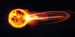 © alones - Magnetic flare on the sun. A strong explosion with plasma ejection on the sun in stellar space. Radio signal shutdown on planet earth