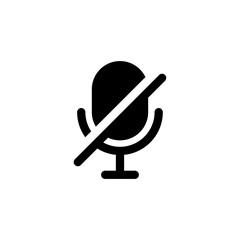 Wall Mural - no microphone icon mic off symbol . voice mute icon