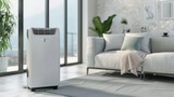 Fototapeta  - portable air conditioner or mobile air cooler in modern living room