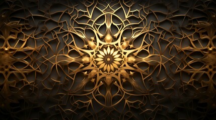 Poster - 3D illustration of abstract fractal for creative design looks like marble tiles