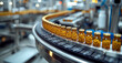 Automotive factory conveyor belt with pill bottles