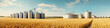Grain silos in farm field. Agricultural silo or container for harvested grains.
