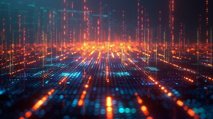 Wall Mural - abstract background. light motion design. glowing space energy