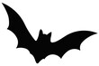 © ALESSANDRO - Minimalist bat in black. Horrifying illustrative image for Halloween