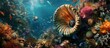 Vibrant underwater world: Majestic fish exploring colorful coral reef habitat