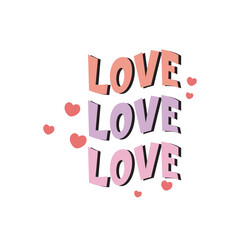 Wall Mural - quote love design lettering art typographic