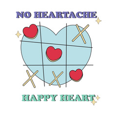 Wall Mural - quote no heartache happy heartdesign lettering art element typographic