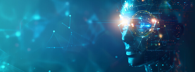 Wall Mural - artificial intelligence ai business model in the blockchain network, upgrading the smart city with i