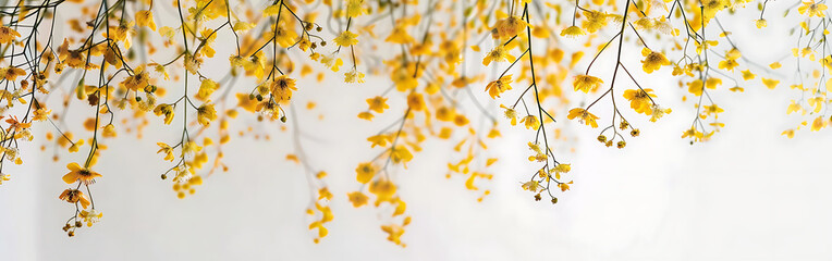 Wall Mural - a bouquet of yellow flowers that are hanging against 