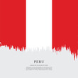 Flag of Peru, vector illustration background