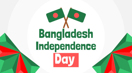 Wall Mural - Bangladesh independence day celebration vector illustration