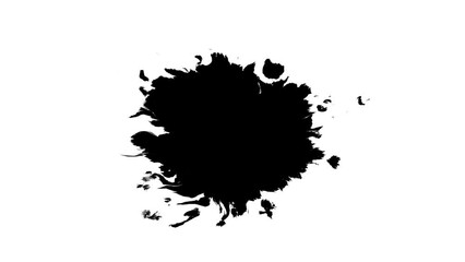 Poster - Splashes spread black ink water