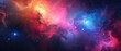 Dive into a colorful space galaxy cloud nebula. Stary night cosmos. Ai Generated