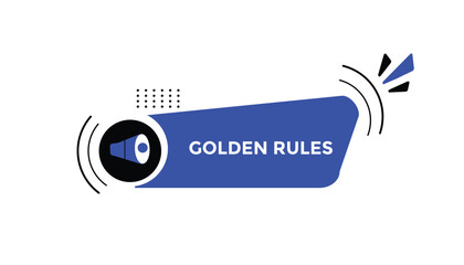 Wall Mural - Golden rules button web banner templates. Vector Illustration 

