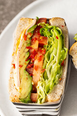 Poster - sandwich with cheese and avocado	