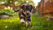  A playful puppy chasing its tail in the backyard, its boundless energy a source of joy on National Pet Day