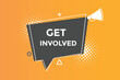 Get involved button web banner templates. Vector Illustration