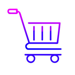 Shopping Cart Line Art Icon: Perfect for Apps and Websites