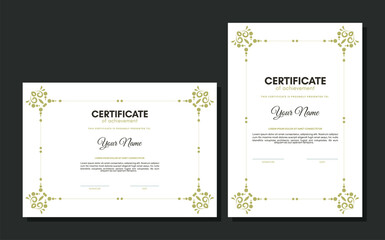 Wall Mural - vintage certificate of achievement template vector