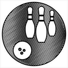 Sticker - Bowling Icon M_2112001