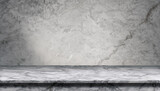 Fototapeta  - Empty gray Marble stone Floor and wall room Background well Displays Products and text on free space Backdrop