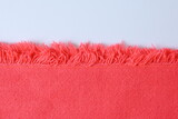 Fototapeta Zwierzęta - red fabric textile on white background, object for fashion cloth design