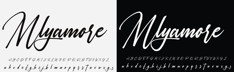 signature Font Calligraphy Logotype Script Brush Font Type Font lettering handwritten