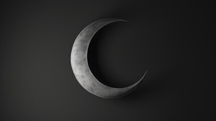 Poster - minimalist depiction of the crescent moon, the symbol of Ramadan.