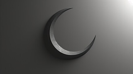 Wall Mural - minimalist depiction of the crescent moon, the symbol of Ramadan.