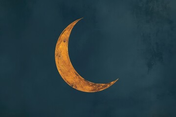 Poster - minimalist depiction of the crescent moon, the symbol of Ramadan.