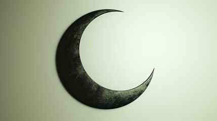 Poster - minimalist depiction of the crescent moon, the symbol of Ramadan.