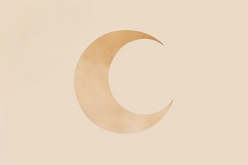 Poster - minimalist depiction of the crescent moon, the symbol of Ramadan.